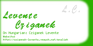 levente cziganek business card